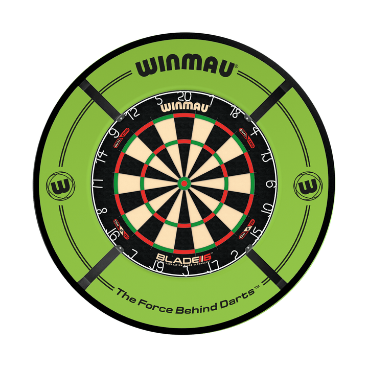 Winmau Blade 6 Dartboard, Surround & Light Bundle Boards