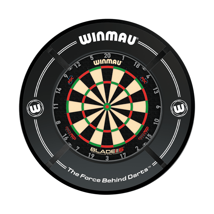 Winmau Blade 6 Dartboard, Surround & Light Bundle Boards