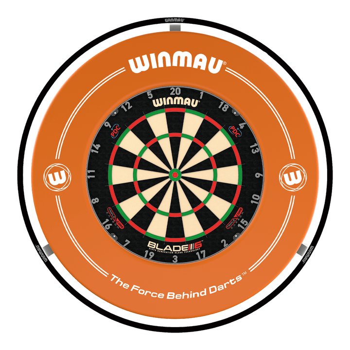 Winmau Blade 6 Dartboard, Surround & Light Bundle Boards