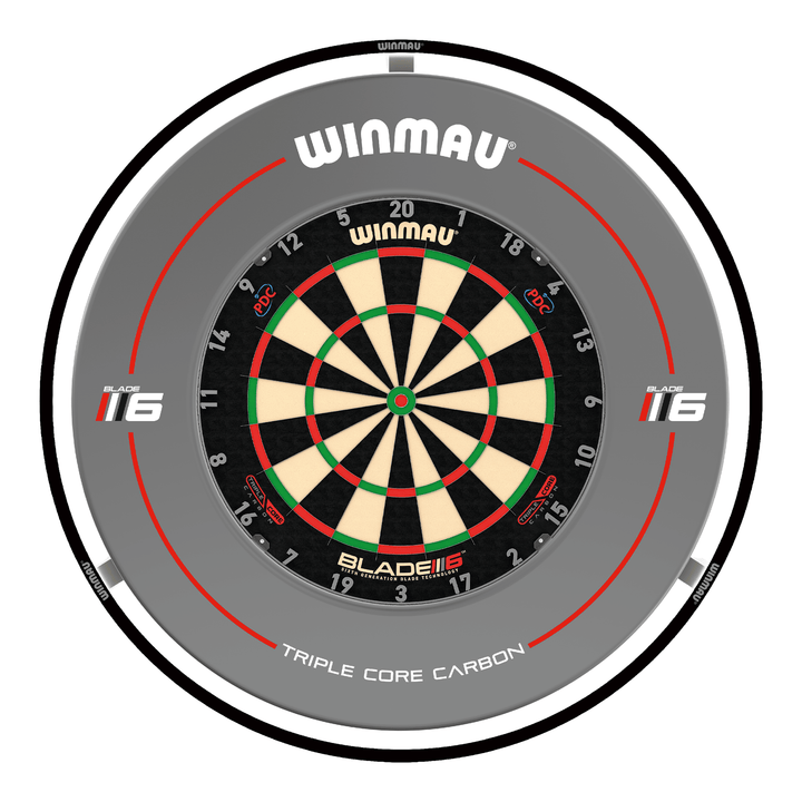 Winmau Blade 6 Dartboard, Surround & Light Bundle Boards