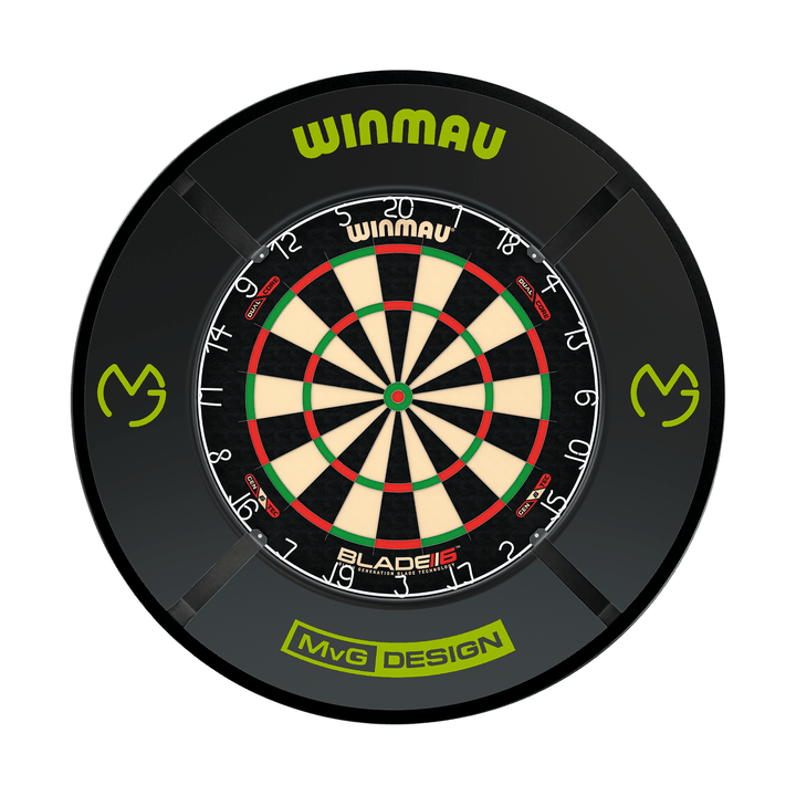 Winmau Blade 6 Dartboard, Surround & Light Bundle Boards