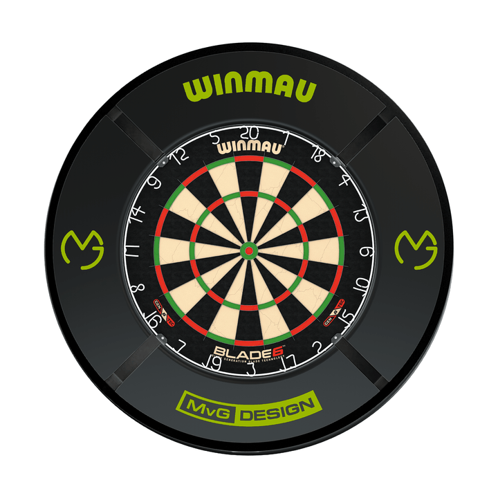 Winmau Blade 6 Dartboard, Surround & Light Bundle Boards