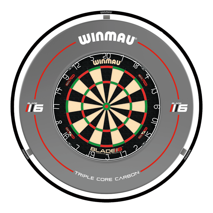 Winmau Blade 6 Dartboard, Surround & Light Bundle Boards