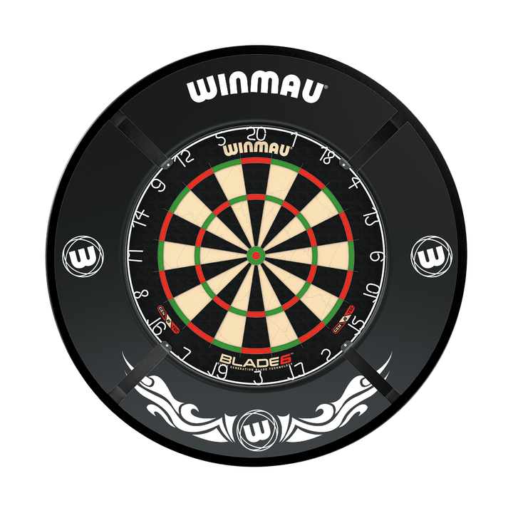 Winmau Blade 6 Dartboard, Surround & Light Bundle Boards