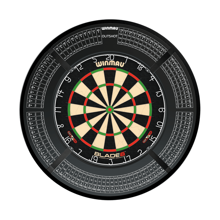 Winmau Blade 6 Dartboard, Surround & Light Bundle Boards