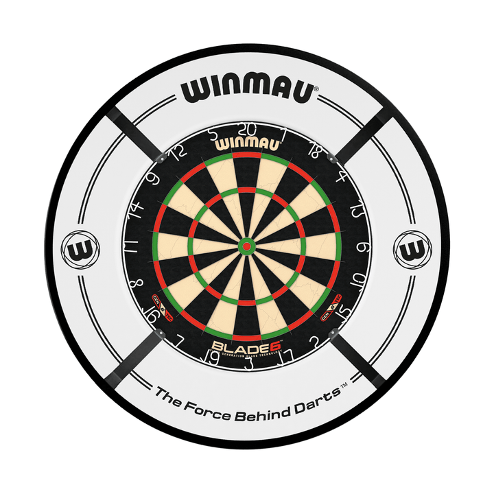 Winmau Blade 6 Dartboard, Surround & Light Bundle Boards