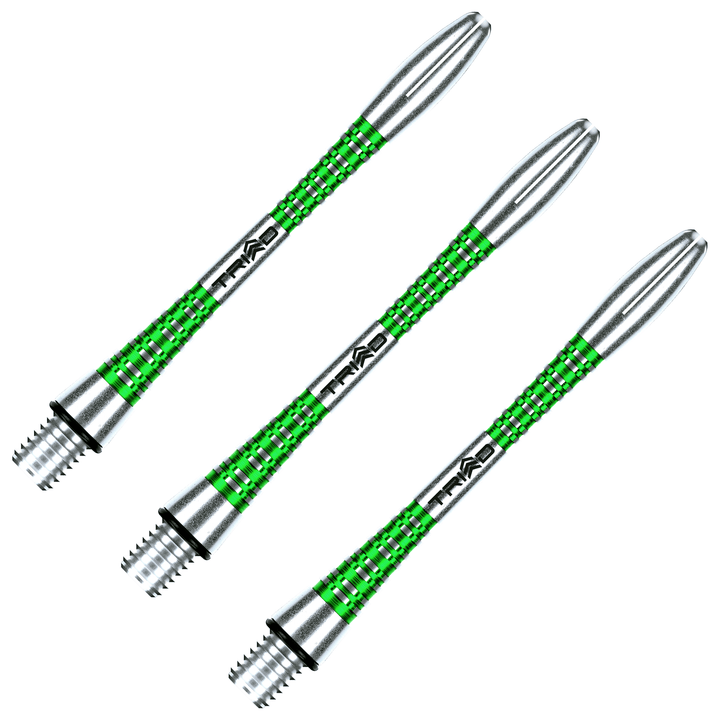 Winmau Triad - Aluminium Dart Shafts Medium (47mm) / Green Shafts